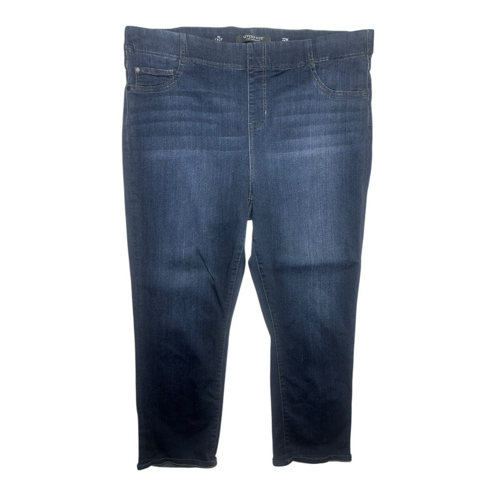 Liverpool Los Angeles The Crop Jeans Size Women's 22W‎ Dark Wash Stretch Denim